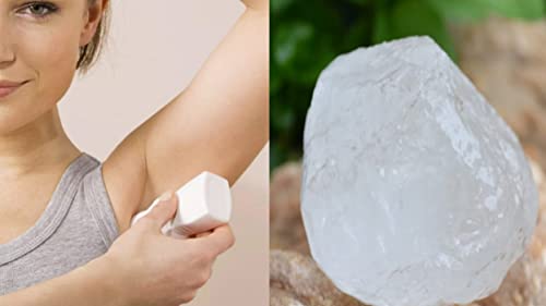 Јерберо - Алум камен блок 1 lb | Бела алум кристална карпа | Piedra de Alumbre Natural | Природен дезодоранс и антиперспирант | Столче за бричење.