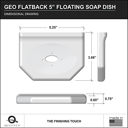 Questech декор 9 инчен агол за туширање и 5 инчи лебдечки сапун сапун, рамен wallид монтиран организатор за туширање за бања, четкана