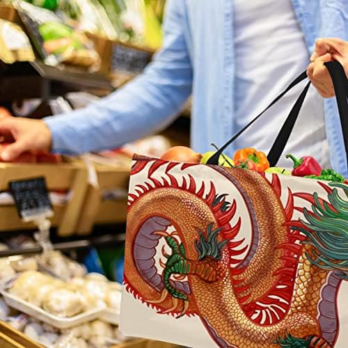 Кошница за еднократно шопинг кинески портокал змеј преносен преклопен пикник намирници торбички за перење торба за торба за купување тота