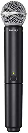 Безжичен комбо систем Shure BLX1288/W85 со приемник со двојни канали BLX88, BLX2 рачен предавател со капсула SM58 вокален микрофон, BLX1 Bodypack