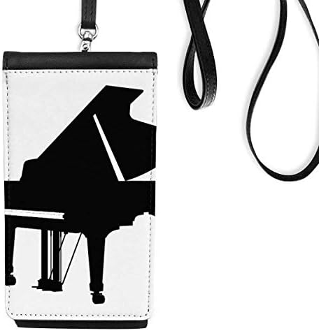 Пијано класичен музички инструмент Модел Телефонска чанта, виси мобилна торбичка, црн џеб