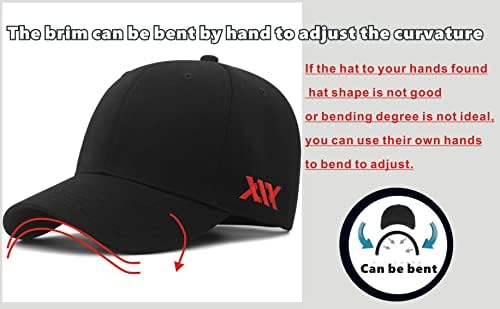 Munula преголема бејзбол капа XXL Големи глави за глави за мажи големи капаци за вез, тато капа што може да се прилагоди 23,6 -26,8