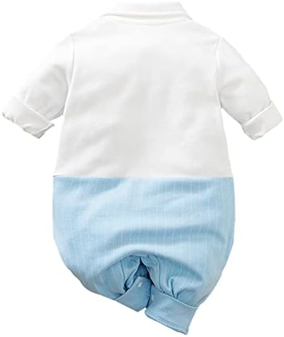 Бебе момче костум новороденче едно парче ромпер господин официјално смокинг облека Онзи, комбинација со елек со елек 0-24 месеци