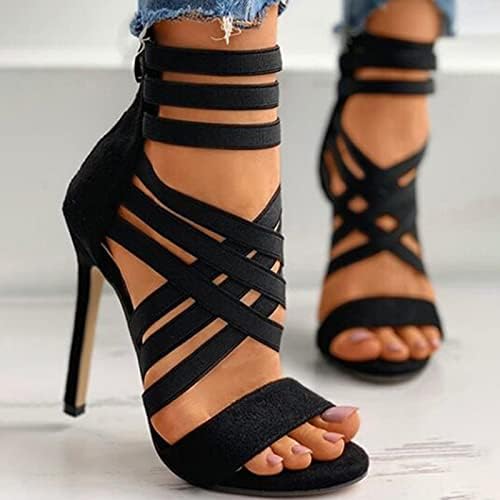 Сандали за женски велур секси стилети римски чевли забава фустан чевли шупнат од плажа обичен лизга на обувки
