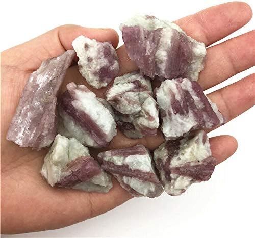 Ertiujg Husong312 100g природен кварц кристално розов турмалин суров оригинален камен примерок заздравување на декор за природни камења