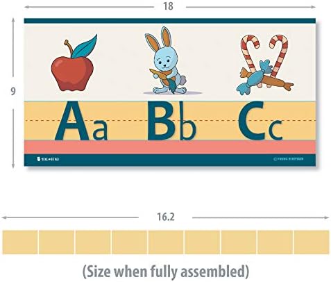 Азбука и броеви lineидна линија во училницата за настава на цртани филмови ABCS Млади N рафинирани