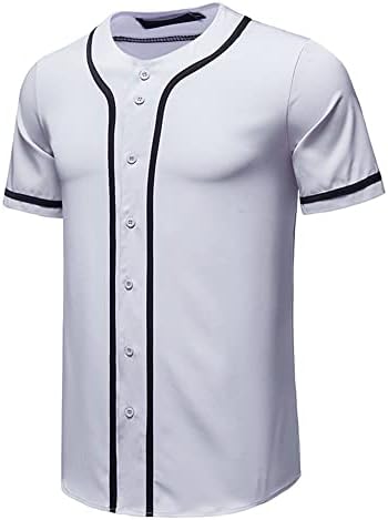 Копче за бејзбол за бејзбол надолу со кратки ракави хипстер хип хоп маици обични обични спортски униформи, врвни врвни