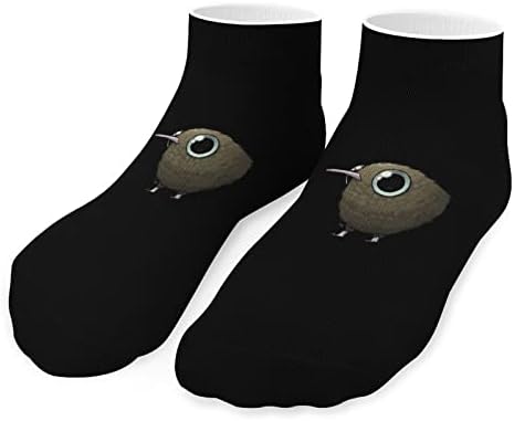 Симпатична маст киви птица 5 пара чорапи на глуждот со низок исечен лесен чорапи за дишење екипаж чорапи без шоу чорапи за атлетски