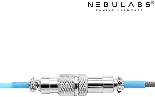 Небулабс 5FT тастатура за тастатура за игри Механички авијатичен класичен кабел за кабел USB-C, прилагоден метален приклучок
