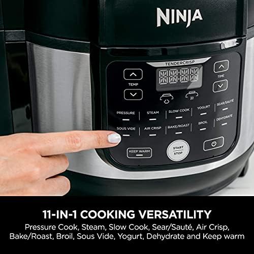 Ninja Foodi 11-во-1 6,5-QT Pro шпорет на притисок плус воздухот со воздух со не'рѓосувачки финиш