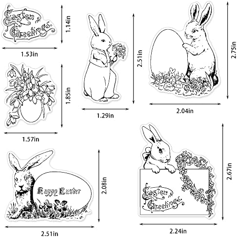 Велигденско јајце зајачко зајаче чисти марки за правење картички и занаетчиски хартија, цветен венец Велигденски поздрави зборови чисти гумени