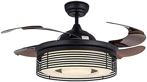 Омонс тавански ламби тавани вентилатори со ламба ретро стерео вентилатор шуплива светлина акрилен лист Водечки тавански вентилатор