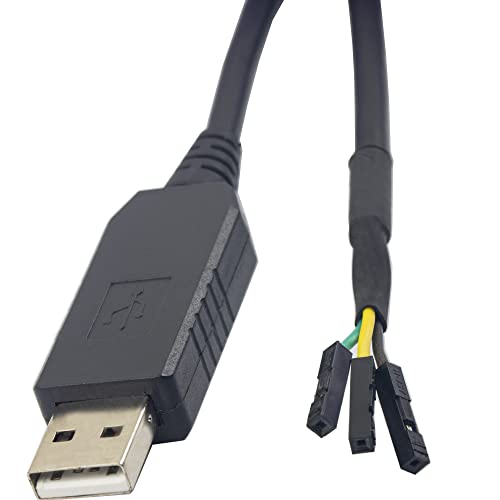 NaughtyStarts за FT232RL USB до TTL кабел 3.3V 3 пинови излезат околу 39 инчи долги