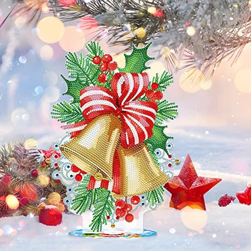 Легура Божиќна маса Топ дијамантски сликарски комплети за украси, Божиќно дрво Дедо Мраз Снежан Снежен човек Бел таблета DIY