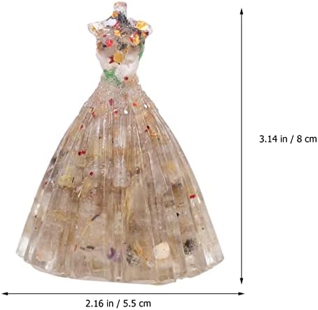 Sewacc Бебе претставува мини кристална венчаница фигура минијатурна романтична принцеза фустан декор невестата фустан статуа за