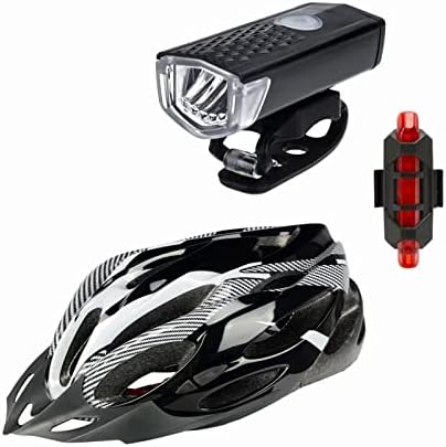 Светла За велосипеди Напред И Назад Поставени Со Шлем, Фарови И Задно Светло На Опашката, USB Светилка За Велосипеди На Полнење, Водоотпорна,