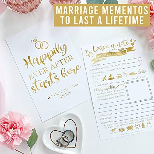 25 совети за невестата - кутии за свадбени картички за прием, картички за совети за венчавки за невестата и младоженецот за невестински туш