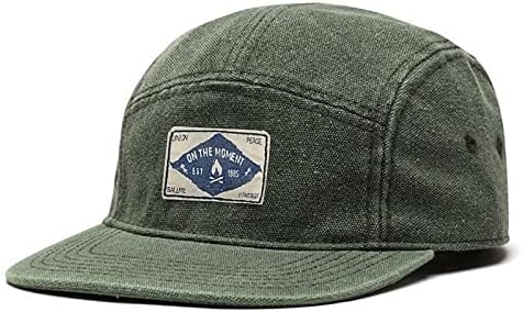 Panegy Denim 5 панел капа за мажи Flat Flat Mid Прилагодлив лесен камп Кап Бејзбол Капа Скејтборд