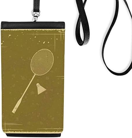 Sport Badnton Illustration Model Телефонска чанта чанта што виси мобилна торбичка црн џеб