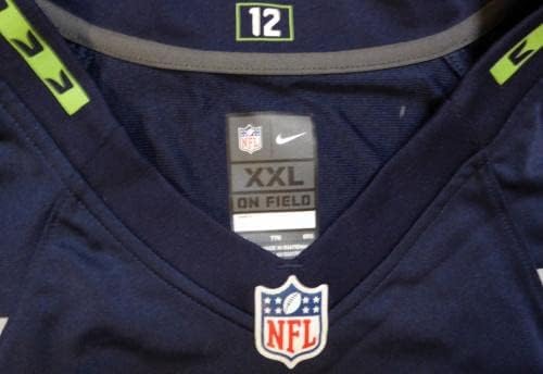 Сиетл Seahawks Thomas Rawls Autographed Blue Nike Jersey Size XXL MCS Holo Stock 105072 - Автограмиран дресови во НФЛ