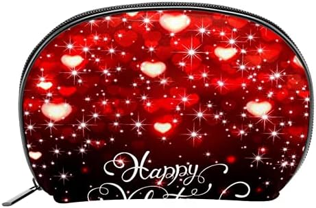 Мала Торба За Шминка, Патент Торбичка Патување Козметички Организатор За Жени И Девојки, Среќен Денот На Вљубените Црвено Срце