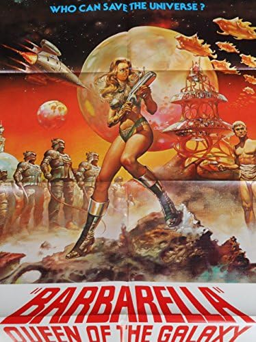 Барбарела Р -1977 година - Janeејн Фонда - Sci -fi Еден лист - Уметнички дела на Борис Валејо - Неискористено нане C10 - секси !!