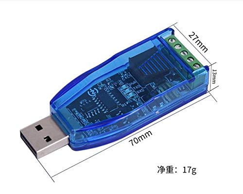 2 парчиња изолиран индустриски USB до RS485 Сериски конвертор Комуникација CH340E TV -заштита