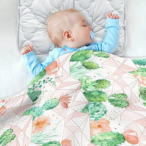 Суккуленти Кактус праска Бебе ќебиња за момчиња супер меко топло дете ќебиња за девојки лесен креветче ќебе фрли ќебе за расадник за новороденче