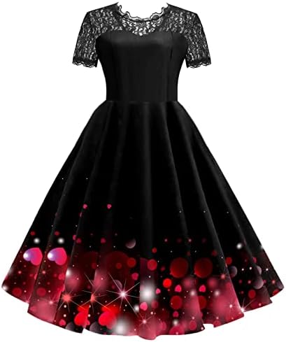 Nokmopo плус големина формални фустани за жени женски моден печатен фустан чипка крпеница гроздобер фустан банкет фустан