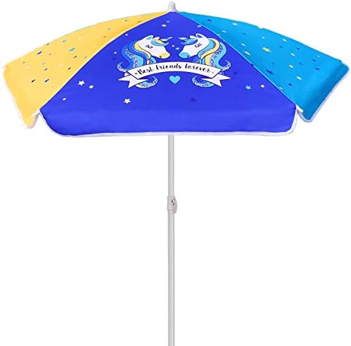 Амссун 47 инчи чадор на плажа на плажа за песок и вода маса - Деца трајни чадори за деца плажа за кампување за кампување на отворено