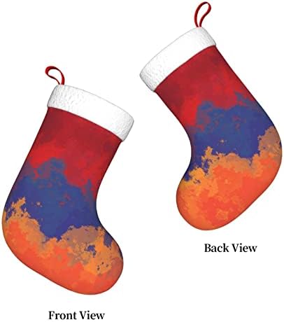 QG ZZX Ерменско знаме Божиќно порибување Божиќни чорапи камин виси чорап 18 инчи за одмор