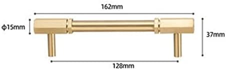 RFXCOM Ретро индустриски стил Цврста месинг рачка златна гардероба Кабинетот на вратата на вратата рачки за мебел за фиоки за влечење