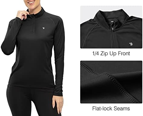 Womenенски кошули за пешачење Rdruko Брзо сув долги ракави четвртина поштенски UV SPF UPF 50+ Сонце заштита на отворено кошули