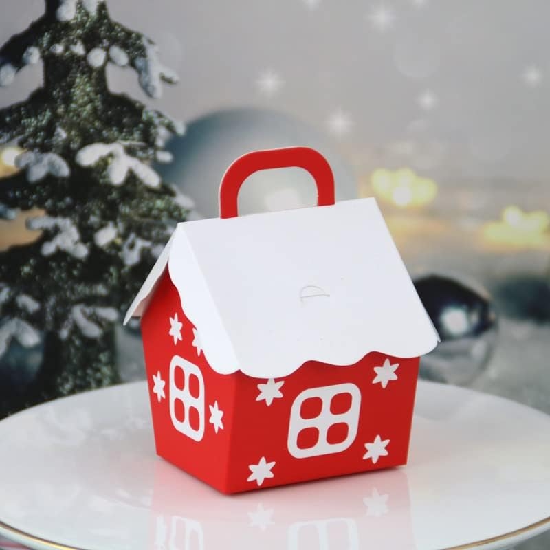 Zyzmh 50pcs торби за подароци за подароци фаворизираат кутии за пакување торба бонбони кутија Нова година фаворизираат торбички декор