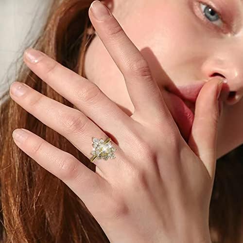 2023 Мал свеж златен креативен цвет микро сет циркон дами rng накит за роденден предлог подарок невестински ангажман забава прстен само