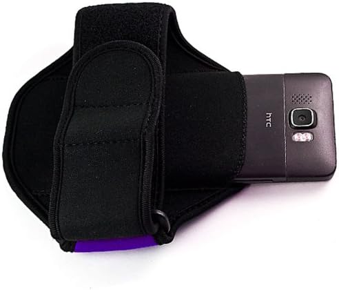 Квалитет Виолетова HTC Rhyme & HTC Bliss Armband со облога отпорна на пот за рима и блаженство Android телефон + во живо Love Love Vangoddy