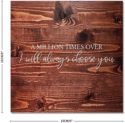 Дрвена потпишување милион пати повеќе ќе ве избирам носталгичен знак за палета од дрво со цитат изреки дрвени штици што висат знак