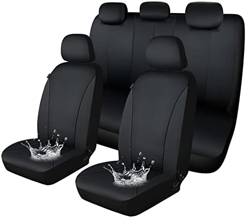 Акауто водоотпорен автомобил на седиштето на автомобилот Комплетен сет, заштитник на седиштето на седиштето на предниот дел на седиштето, капакот на задното седиш