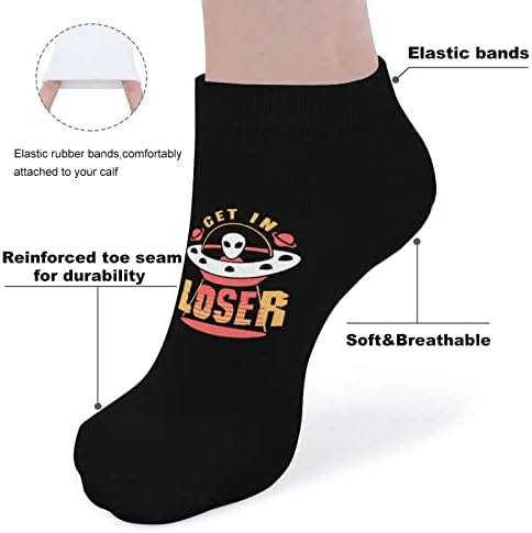 Алиен Влезете во губитник 5 пара чорапи на глуждот со ниско исечено лесни чорапи за дишење, екипаж чорапи без шоу чорапи за атлетски