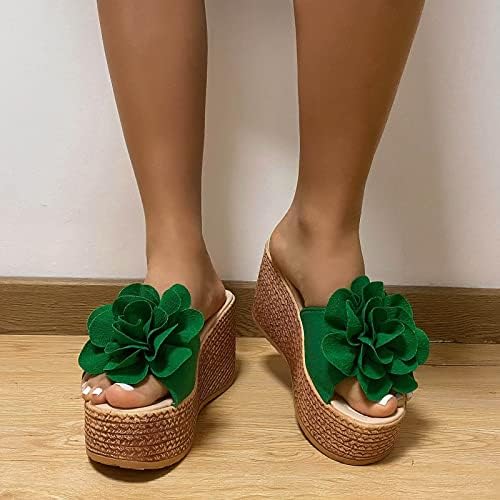 Haokanba Мода пролет и лето жени сандали со клинови потпетици дебела единствена палета за обичен стил за жени