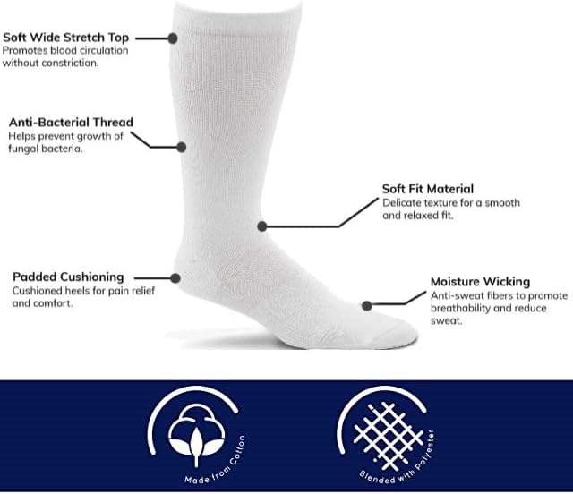 Дијабетични чорапи за мажи и жени направени во пакетот во САД 6