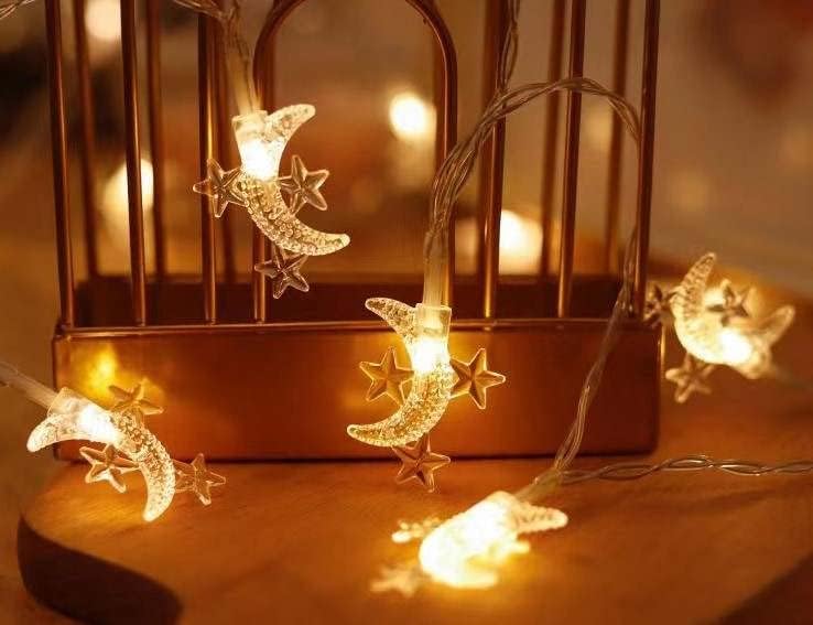 Внатрешен Еид Рамадан Мон starвезда предводена од светлина за домашни одмори за осветлување Орнаменти Рамадан осветлување Рамазан