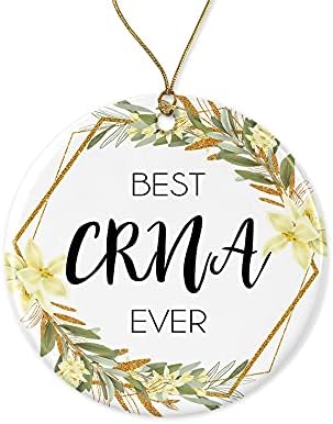 Сертифициран регистриран Божиќен украс на медицинска сестра - Божиќен украс подарок за CRNA - Најдобрата CRNA во светот - Најдобра CRNA некогаш