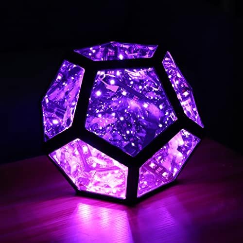 Креативно и кул бесконечна dodecahedron боја уметност светло ноќна светлина идеи за девојки девојки девојки