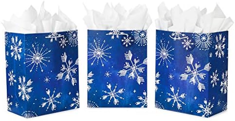 Халмарк 17 Екстра големи торби за подароци за празници со хартија за ткиво за Божиќ, Ханука, свадби, родендени