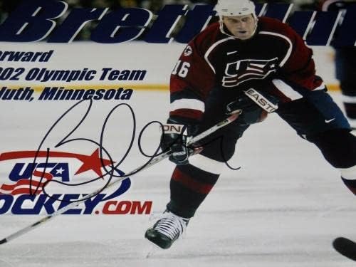 Брет Хул автограмираше 8x10 фотографија во боја - Тим САД! - Автограмирани фотографии во НХЛ