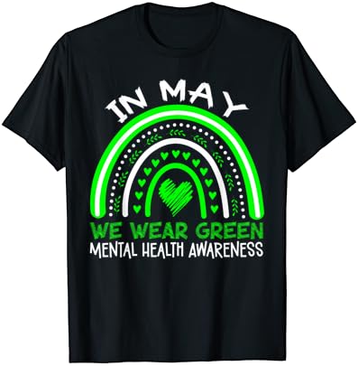 Менталното Здравје Е Важно Носиме Зелена Маица За Свесност За Менталното Здравје