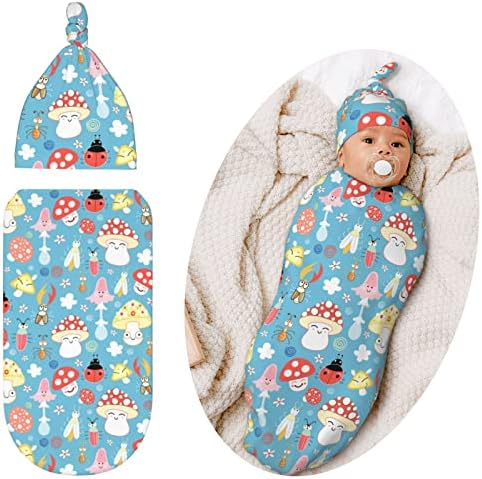 Печурка бебе работи новороденче бебето ќебето за лапчиња меки вреќи за спиење се протегаат ќебиња за примање со капа за момче девојки Доенчиња
