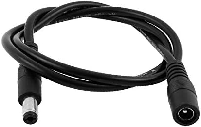 X-gree 0,5 метри 1,6ft DC машки до женски адаптер за продолжување на кабелот од 5,5 x 2,1 mm за CCTV камера (Adattatore по Prolunga Cavo