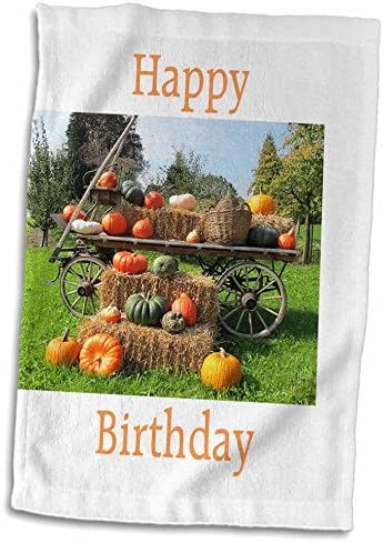 3drose Слика на среќен роденден сено вагон и тикви - крпи